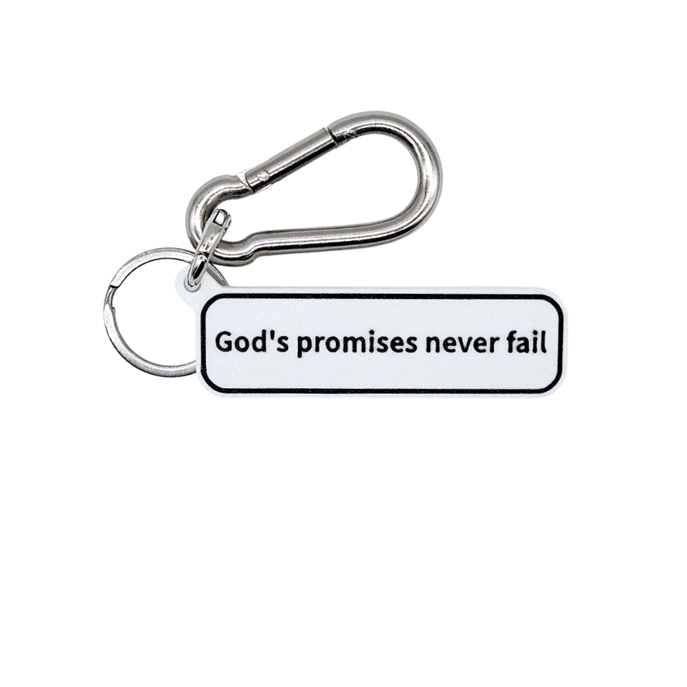 "God's promises never fail" Keychain Pendant Bag Charms