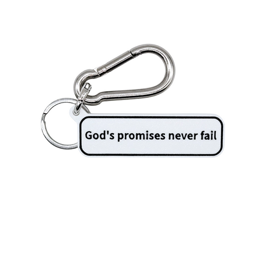 "God's promises never fail" Keychain Pendant Bag Charms