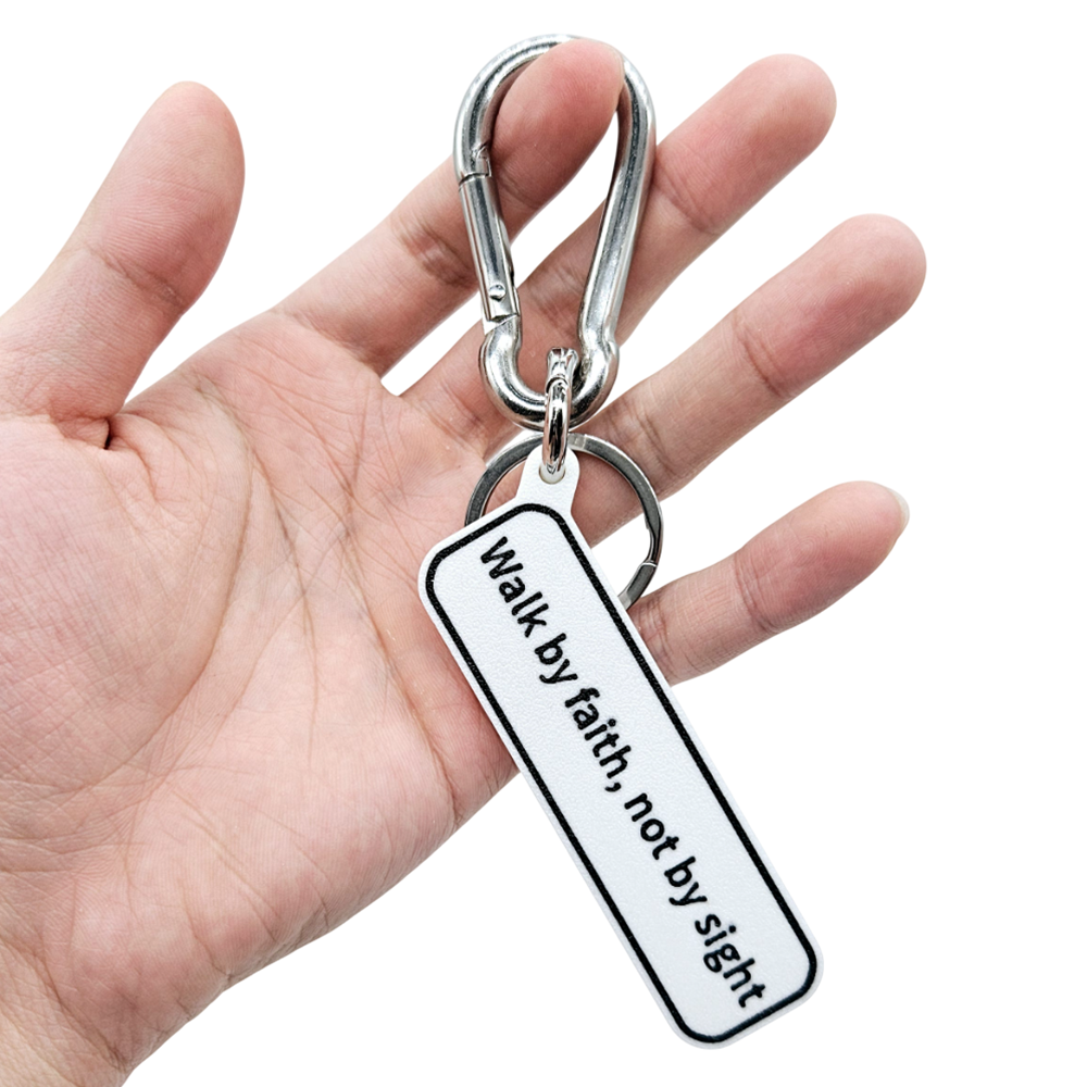 "Walk by faith, not by sight" (2 Corinthians 5:7) Keychain Pendant Bag Charms