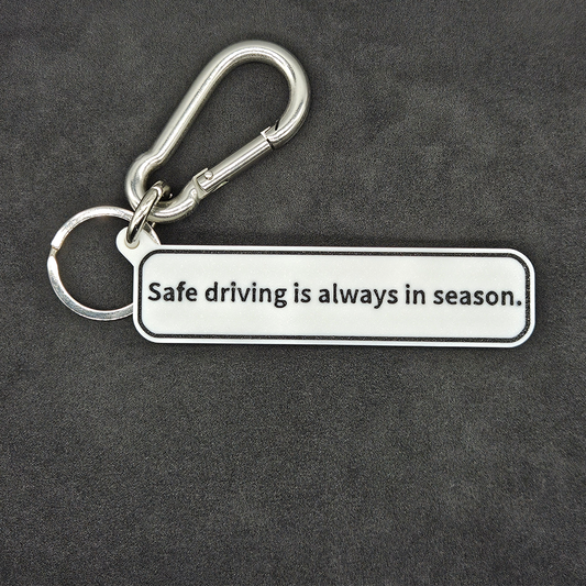 "Safe driving is always in season" Keychain Pendant Bag Charms