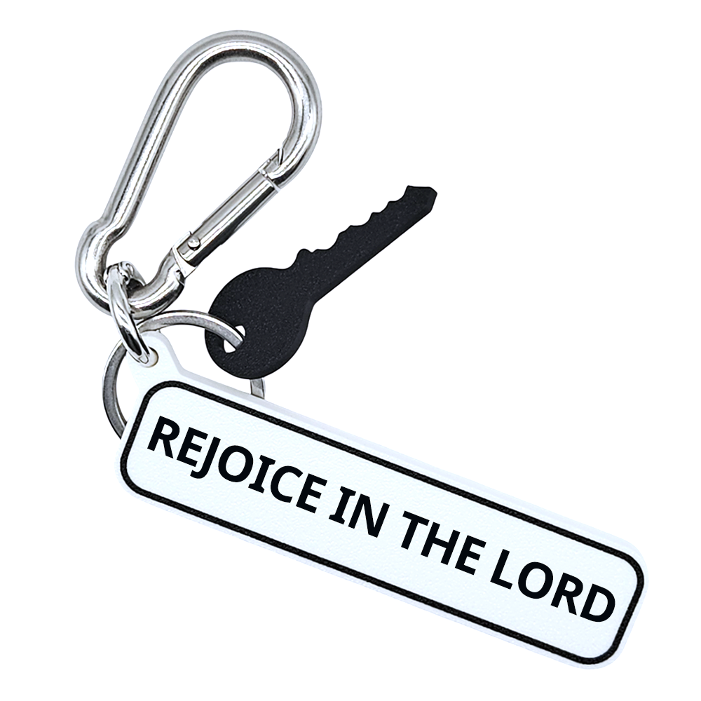 REJOICE IN THE LORD - Philippians 4:4 Scripture Bag Charm