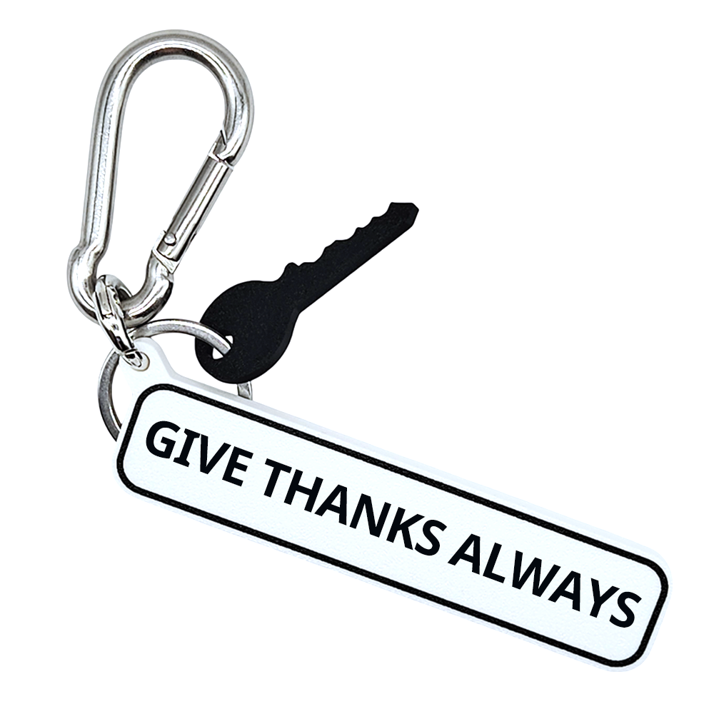 GIVE THANKS ALWAYS - 1 Thessalonians 5:18 Scripture Bag Charm