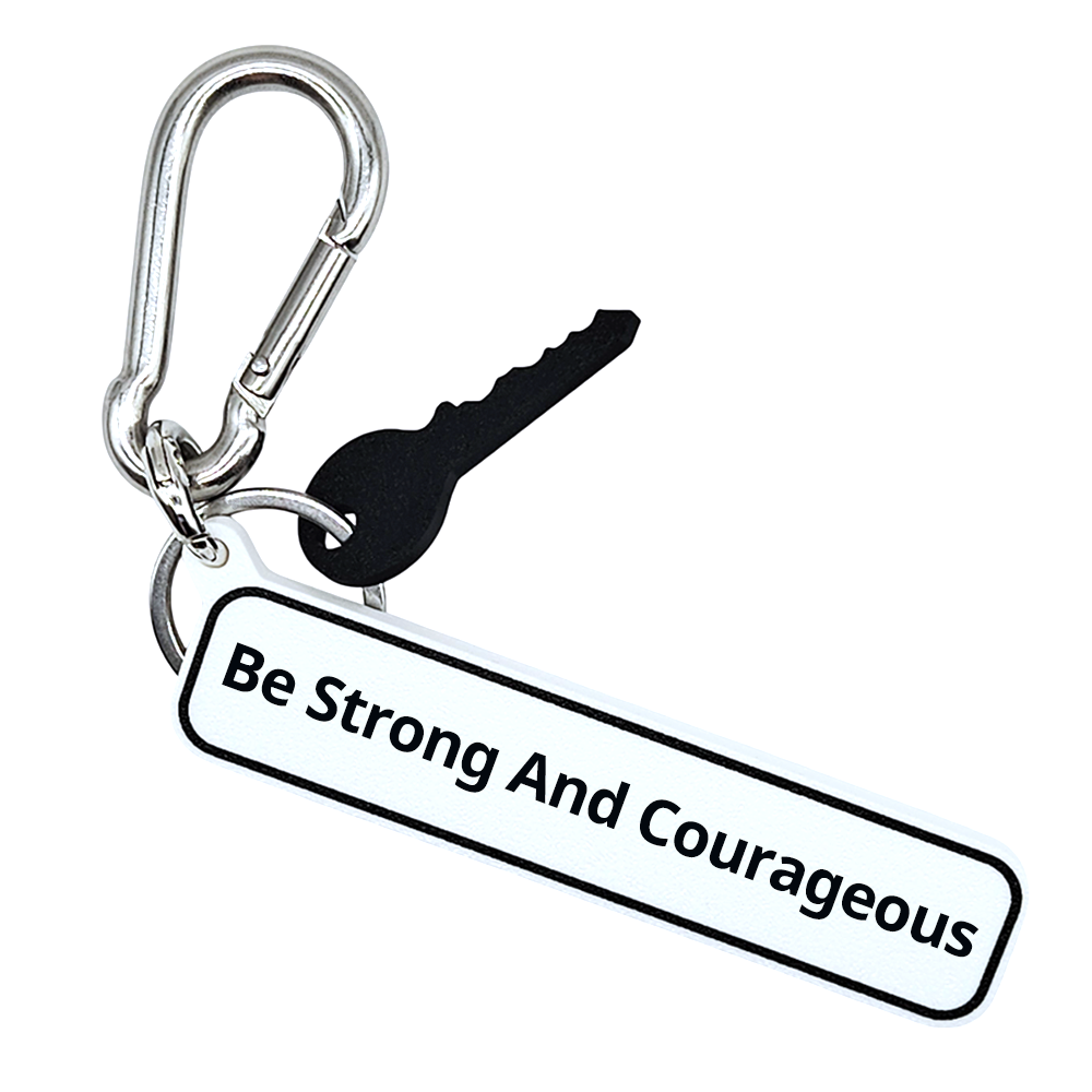 Be Strong And Courageous - Joshua 1:9 Scripture Bag Charm