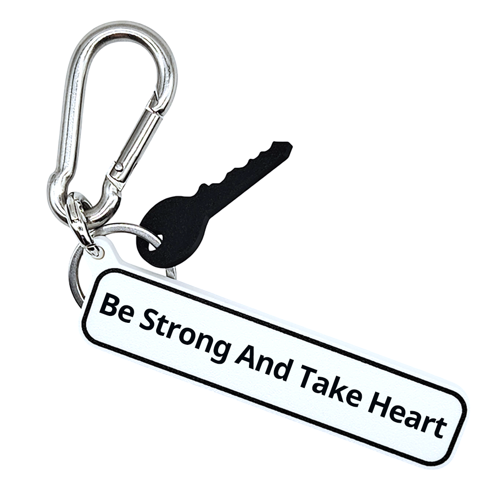 Be Strong And Take Heart - Psalm 31:24 Scripture Bag Charm