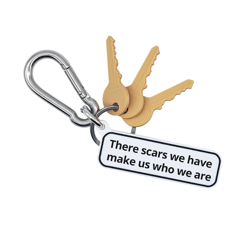 "There scars we have make us who we are" The Flash Movie Quote Tag for Bags, Keys