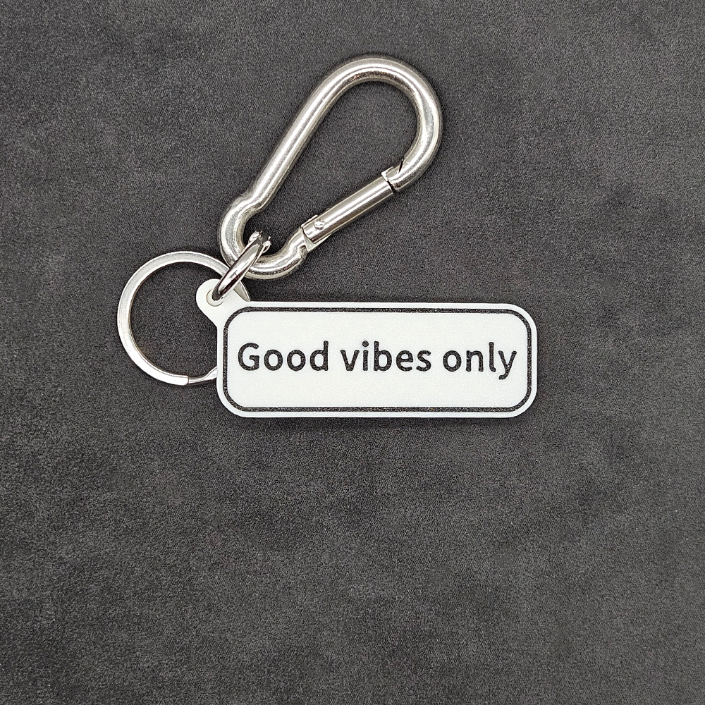 "Good vibes only" Keychain Pendant Bag Charms