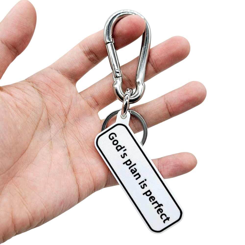 "God's plan is perfect"Keychain Pendant Bag Charms