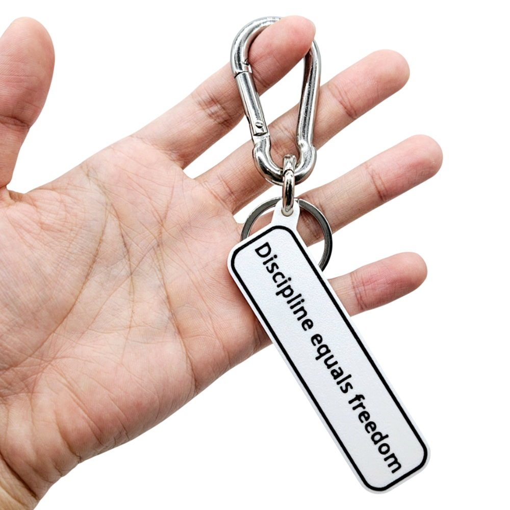 "Discipline equals freedom" Keychain Pendant Bag Charms