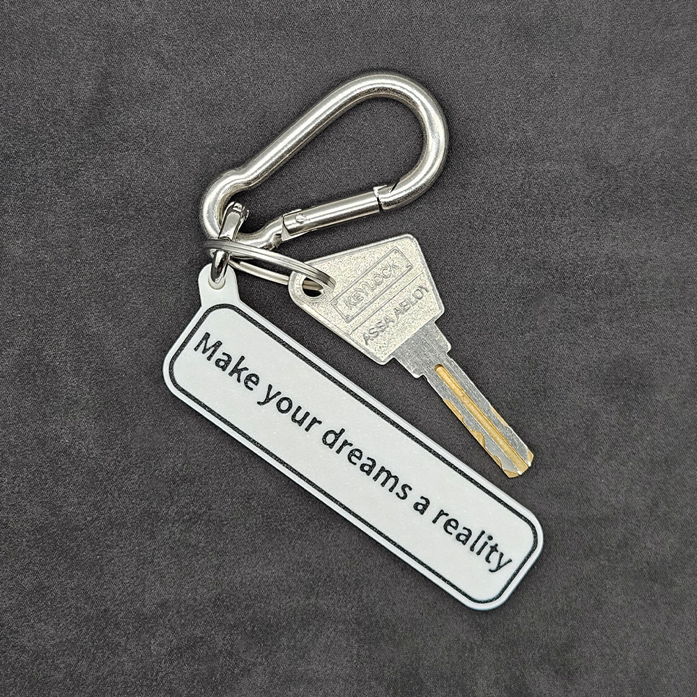 "Make your dreams a reality" Keychain Pendant Bag Charms