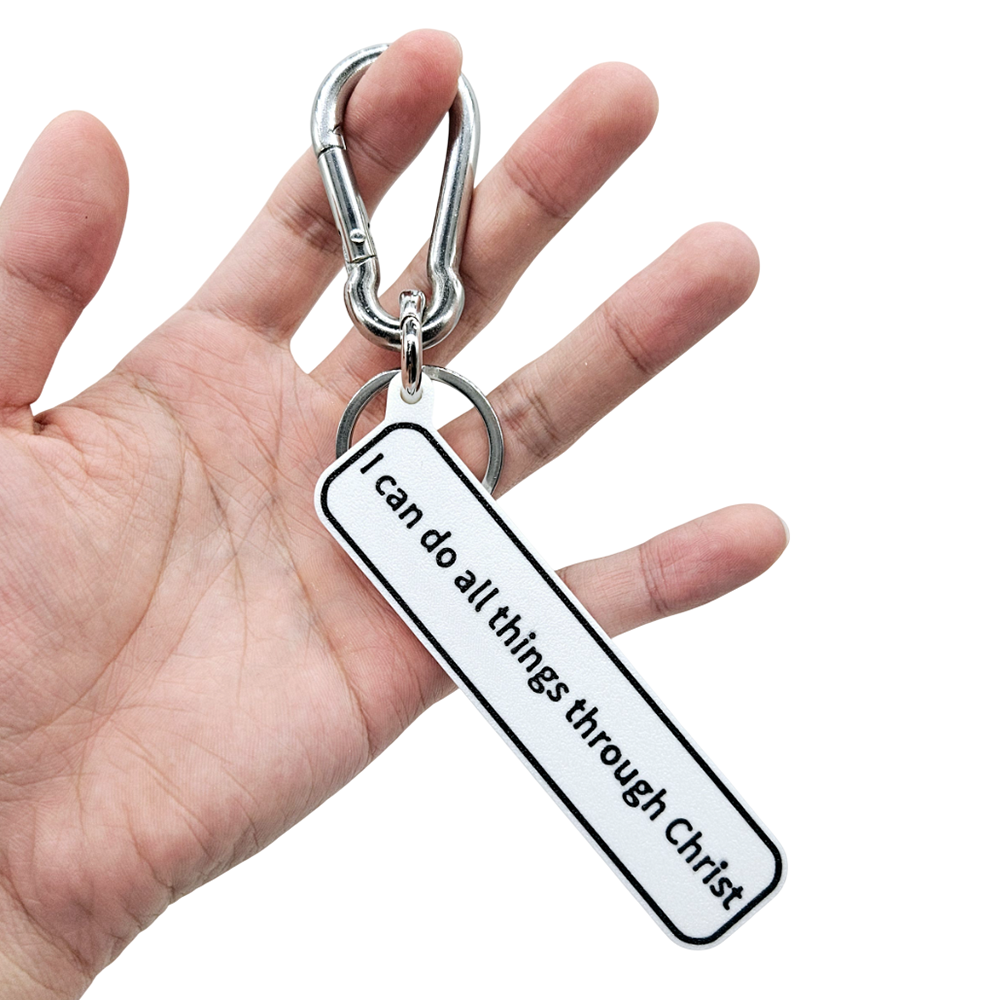 "I can do all things through Christ" (Philippians 4:13) Keychain Pendant Bag Charms