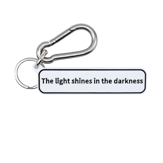 "The light shines in the darkness" (John 1:5) Keychain Pendant Bag Charms