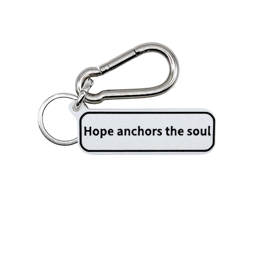 "Hope anchors the soul" (Hebrews 6:19) Keychain Pendant Bag Charms