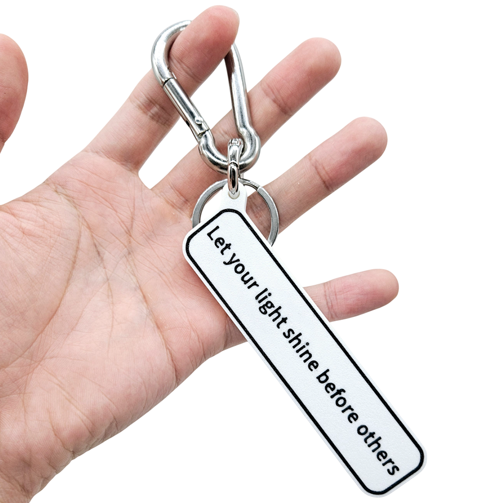 "Let your light shine before others." (Matthew 5:16) Keychain Pendant Bag Charms