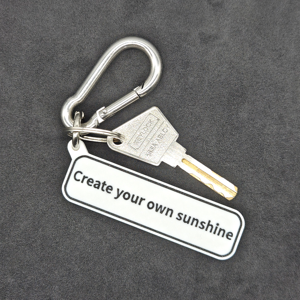 "Create your own sunshine" Keychain Pendant Bag Charms