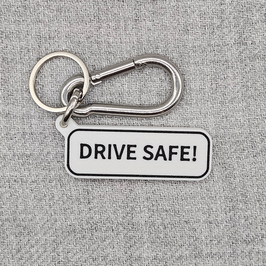 "DRIVE SAFE!" Keychain Pendant Bag Charms