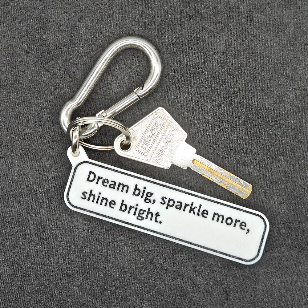 "Dream big, sparkle more, shine bright." Keychain Pendant Bag Charms