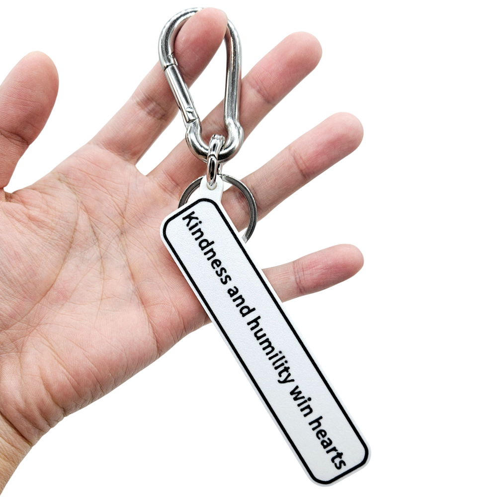 "Kindness and humility win hearts" Keychain Pendant Bag Charms