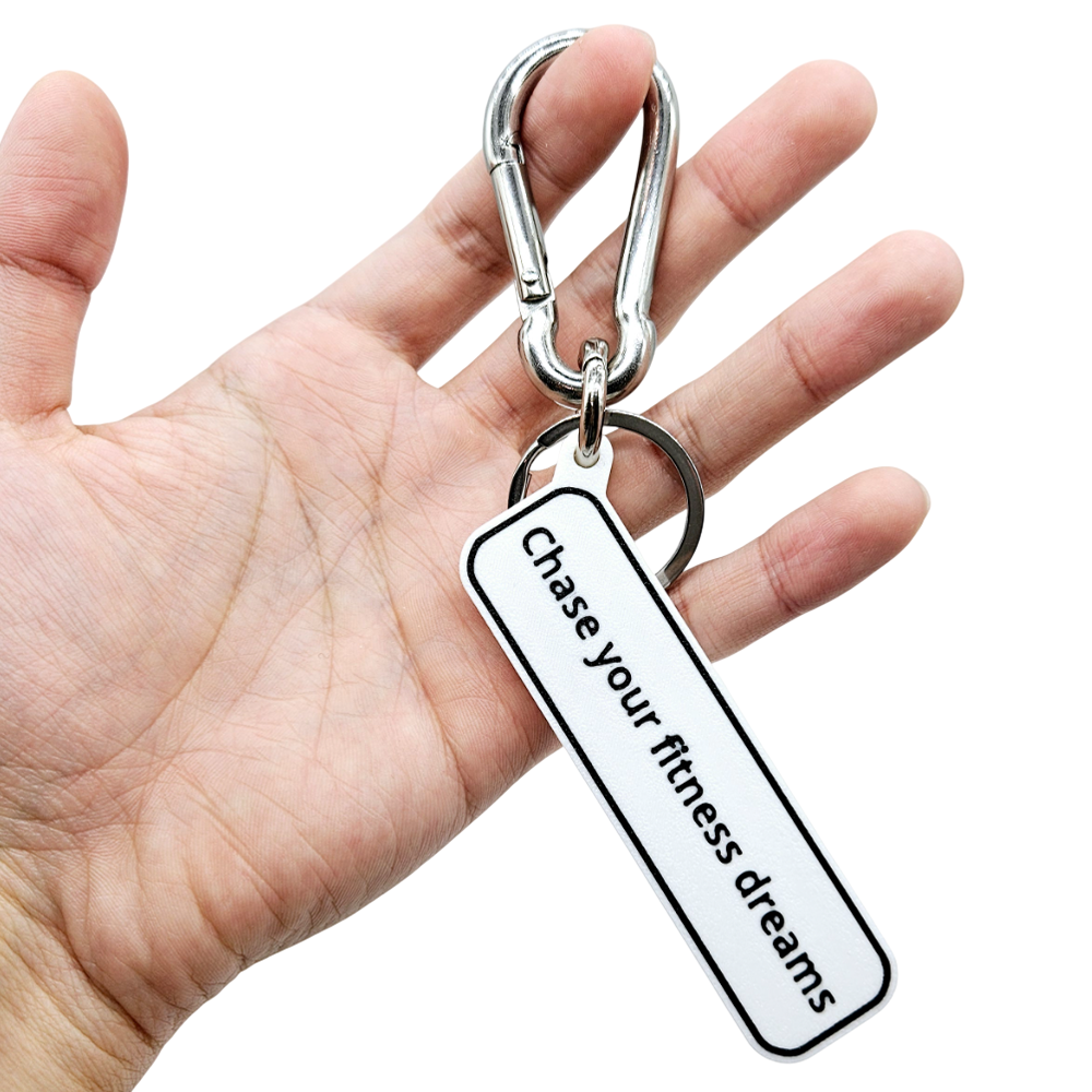 "Chase your fitness dreams" Keychain Pendant Bag Charms