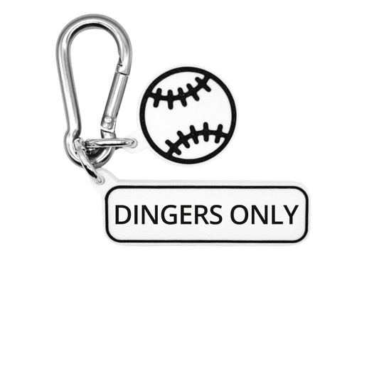 DINGERS ONLY - Baseball Bag Charm