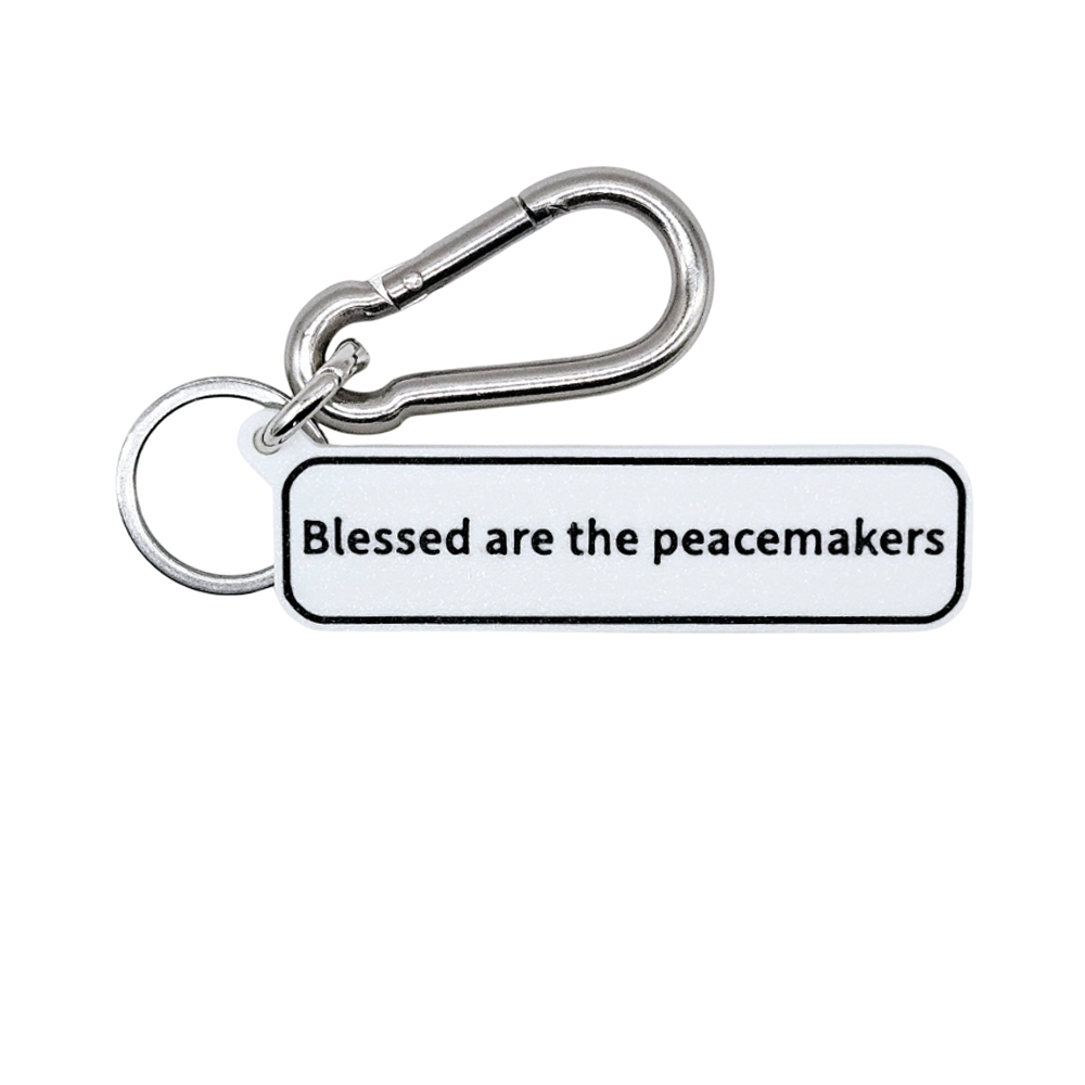 "Blessed are the peacemakers" (Matthew 5:9) Keychain Pendant Bag Charms