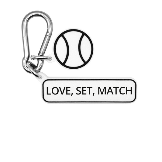 LOVE, SET, MATCH - Tennis Bag Charm