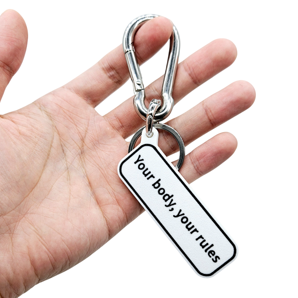 "Your body, your rules" Keychain Pendant Bag Charms